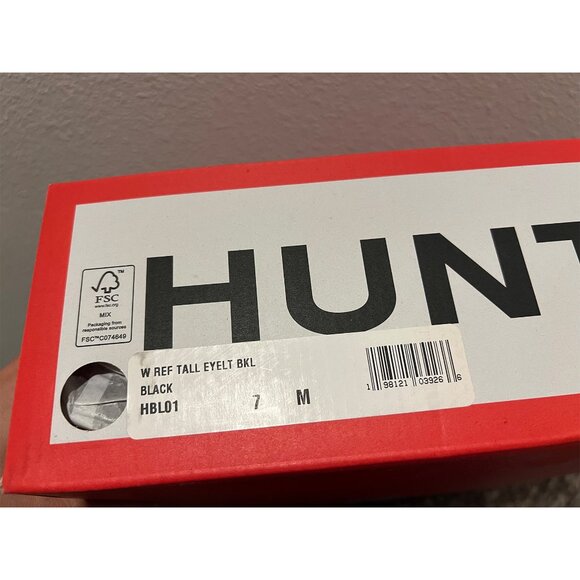 Hunter Original Refined Tall Rain Boots - Size 7 (Black) - Picture 10 of 10